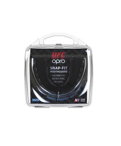 OPRO Snap Fit Black Mouth Guard for Kids