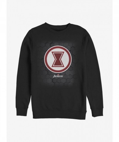 Marvel's Black Widow Hex Crew Sweatshirt - Men's Black