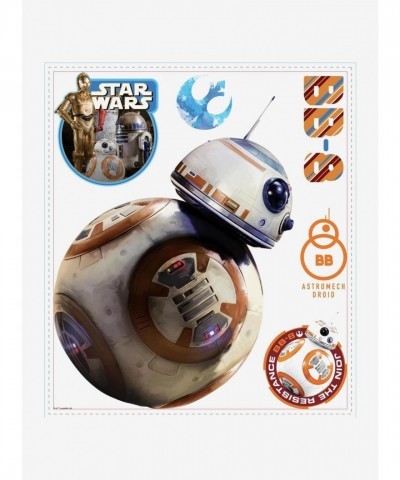 BB-8 Wall Decal from Star Wars VII - Giant Peel & Stick Decal, 11.81"x19.22", USA Made