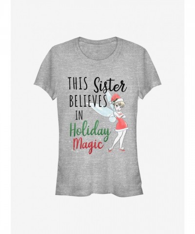 Disney Tinker Bell Grey Holiday Magic T-Shirt for Girls