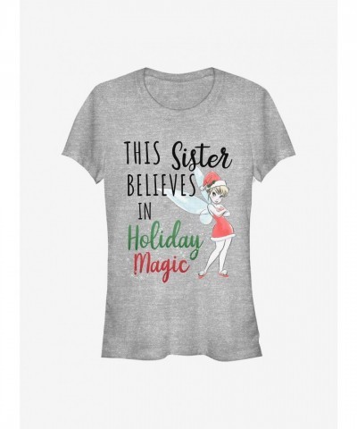 Disney Tinker Bell Grey Holiday Magic T-Shirt for Girls