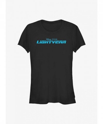 Disney Pixar Lightyear Black Tee with Blue Logo for Girls