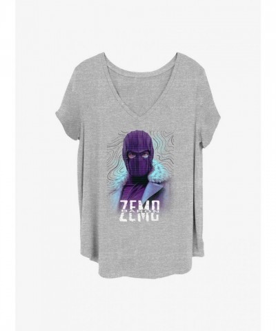 Marvel Zemo Purple Plus Size Girls T-Shirt - Grey