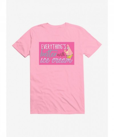 SpongeBob SquarePants Chilled with Ice Cream Lightweight Cotton T-Shirt Men's