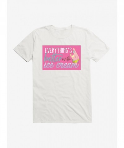SpongeBob SquarePants Chilled with Ice Cream Lightweight Cotton T-Shirt Men's