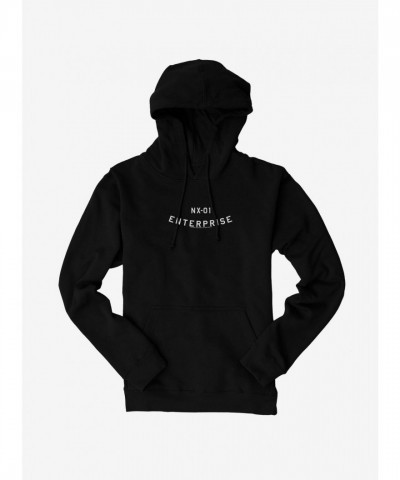 Star Trek NX-01 Enterprise Curved Logo Men's Hoodie