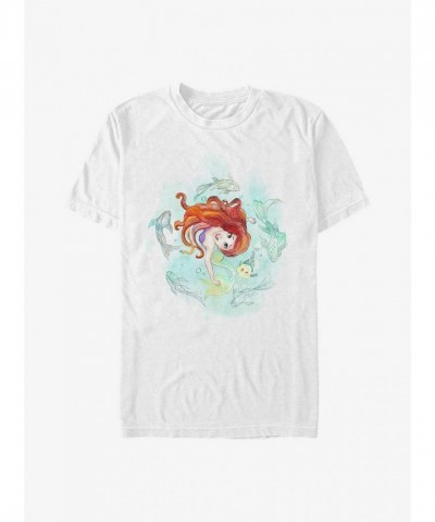 Disney The Little Mermaid Floating Bliss T-Shirt - Men's White