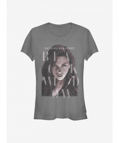 Marvel Black Widow Inspired Girls T-Shirt - Grey