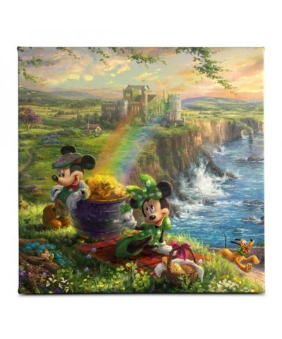 Thomas Kinkade Studios Mickey and Minnie in Ireland Gallery Wrapped Canvas