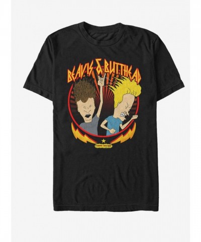 Beavis and Butthead Rock Graphic T-Shirt - Men's Black