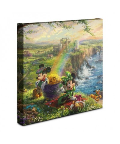 Thomas Kinkade Studios Mickey and Minnie in Ireland Gallery Wrapped Canvas