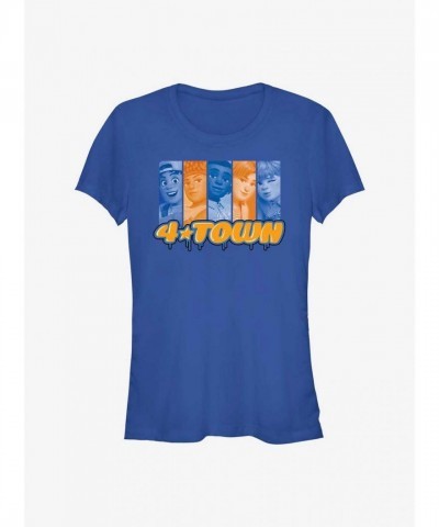 Disney Pixar Turning Red 4Town Spray Blocks Soft Girls T-Shirt - Blue