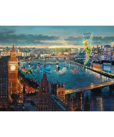 Peter Pan's Flight Over Thames by Rodel Gonzalez – Limited Edition Canvas Art