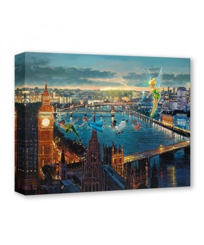 Peter Pan's Flight Over Thames by Rodel Gonzalez – Limited Edition Canvas Art