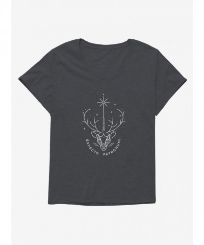 Harry Potter Expecto Patronum Lightweight Stag Graphic Tee for Plus Size Girls