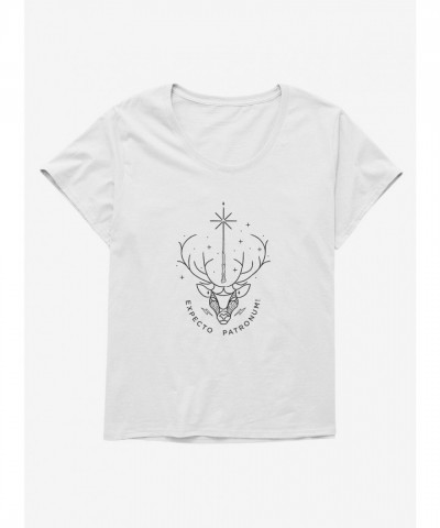 Harry Potter Expecto Patronum Lightweight Stag Graphic Tee for Plus Size Girls