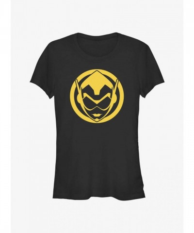 Marvel Wasp Sigil Girls T-Shirt - Lightweight Cotton for Ant-Man Fans