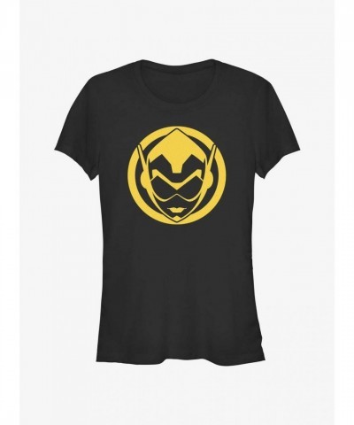 Marvel Wasp Sigil Girls T-Shirt - Lightweight Cotton for Ant-Man Fans