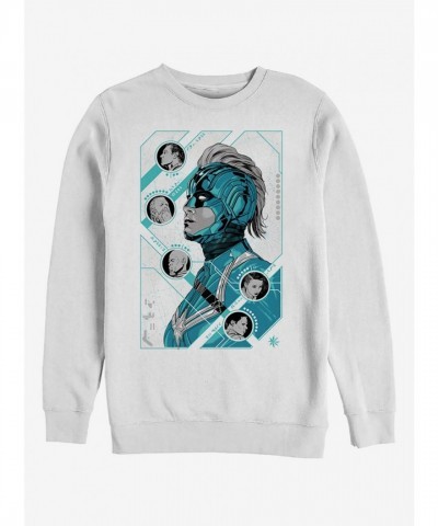 Marvel Kree Captain Marvel Unisex Sweatshirt - White