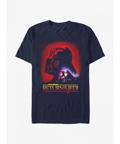Star Wars 40th Anniversary Fated Duel T-Shirt - Blue Men's
