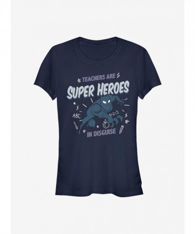 Marvel's Black Panther Inspired Super Heroes Girls T-Shirt - Blue