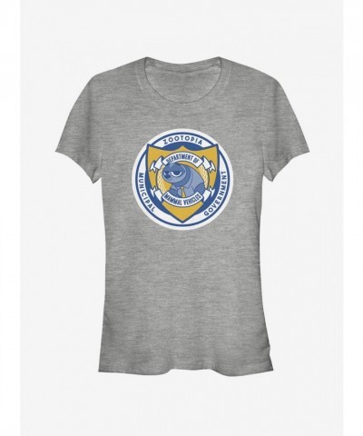 Disney Zootopia Grey Dmv Girls Lightweight T-Shirt