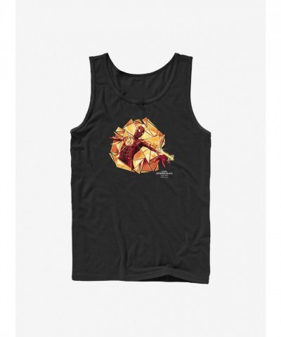 Marvel No Way Home Spider-Man Gold Web Shot Tank Top - Men's Black