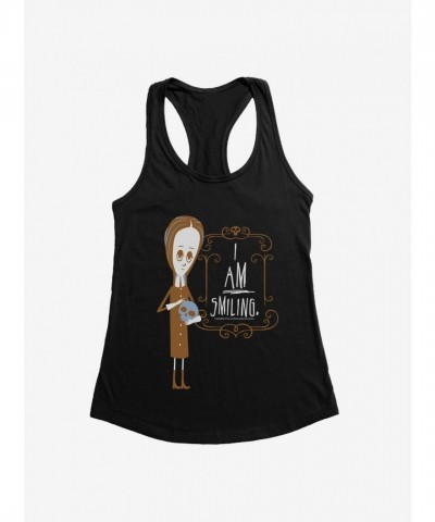 Addams Family Grinning Girls Tank Top - Junior Size Black