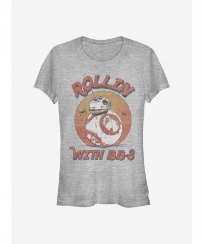 Star Wars T-Shirt for Girls - Grey Oh Yeah BB-8 Tee