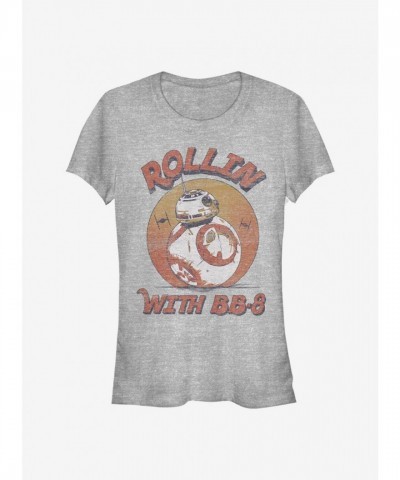Star Wars T-Shirt for Girls - Grey Oh Yeah BB-8 Tee