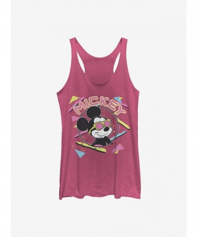 Disney 90's Inspired Girls Pink Mickey Mouse Crop Top