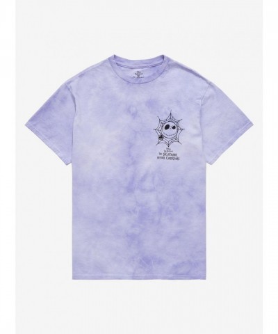 The Nightmare Before Christmas Jack Skellington Light Purple Tie-Dye Unisex T-Shirt