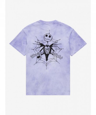 The Nightmare Before Christmas Jack Skellington Light Purple Tie-Dye Unisex T-Shirt