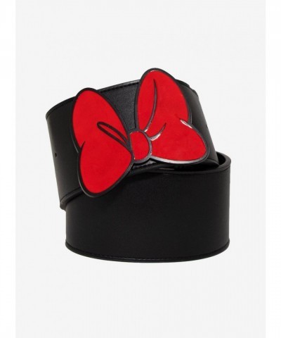 Disney Minnie Mouse Red Bow Vegan Leather Belt for Women