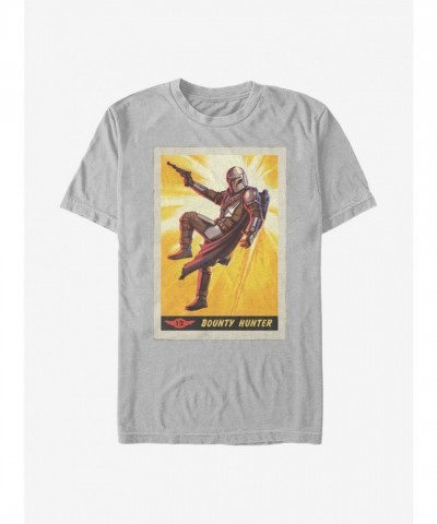 Mandalorian Mando Shooting Pose Poster T-Shirt - Men's SILVER