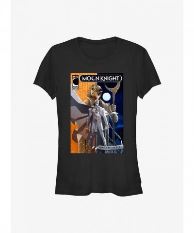 Marvel Moon Knight Graphic Tee for Girls - Black