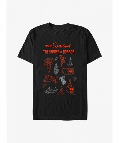 The Simpsons Treehouse of Horror Men's Cotton T-Shirt - Black