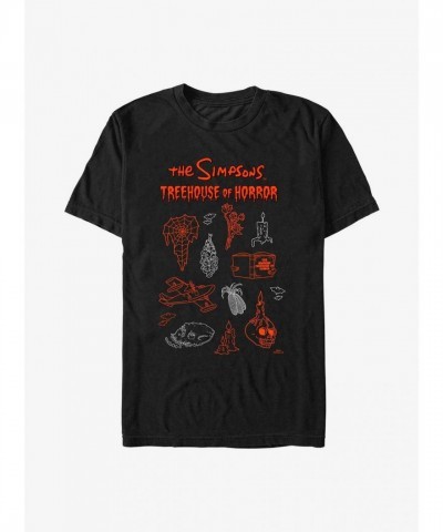 The Simpsons Treehouse of Horror Men's Cotton T-Shirt - Black