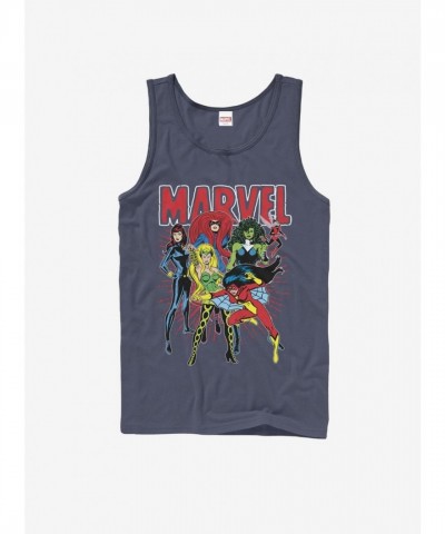 Marvel Women's Comfortable Blue Tank Top