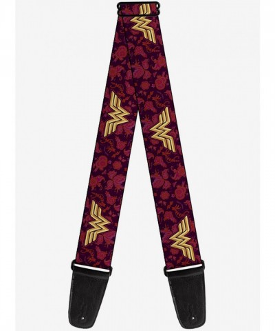 Wonder Woman Floral Collage Guitar Strap by Buckle-Down