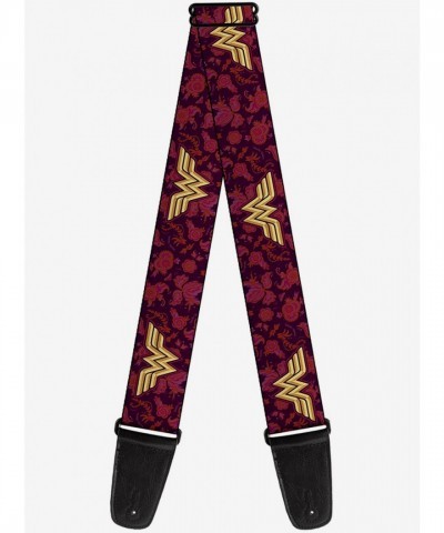 Wonder Woman Floral Collage Guitar Strap by Buckle-Down