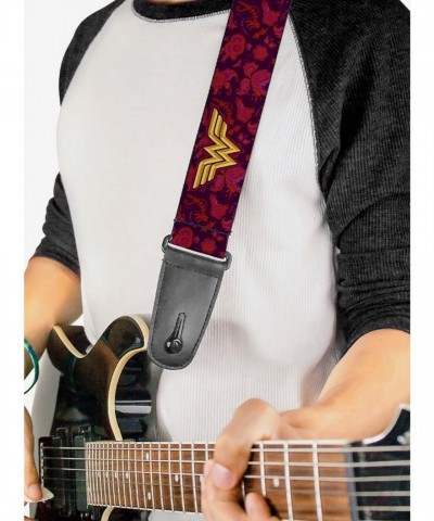 Wonder Woman Floral Collage Guitar Strap by Buckle-Down