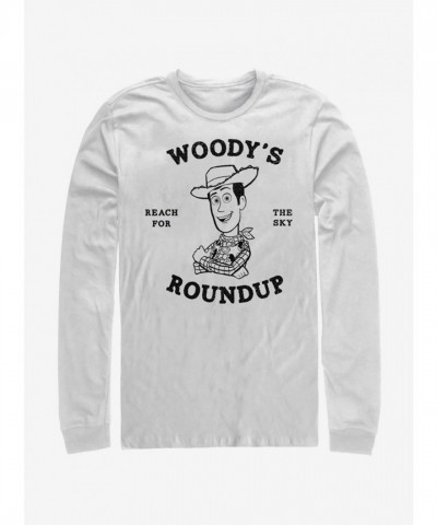 Disney Toy Story 4 Men's Long-Sleeve Woody T-Shirt - White