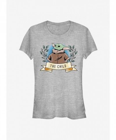 The Mandalorian Child Graphic Tee for Girls - Grey