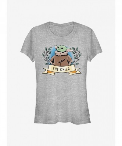 The Mandalorian Child Graphic Tee for Girls - Grey