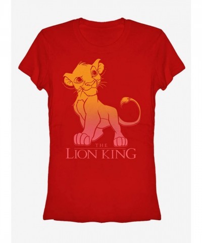 Lion King Young Simba Logo Red T-Shirt for Girls