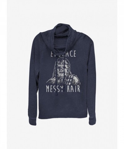 Star Wars Lightweight Cowl Neck Top for Girls - Blue