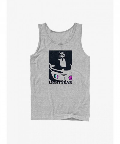 Disney Pixar Lightyear Grey Cotton Tank Top for Men