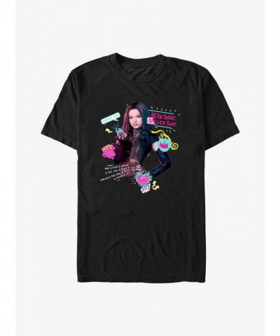 Disney Mal Spelled T-Shirt for Men - Black