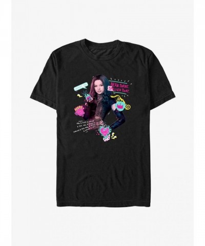 Disney Mal Spelled T-Shirt for Men - Black